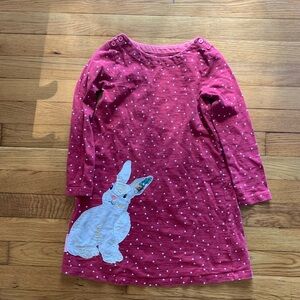 Mini Boden Girls Dress 6-7 Bunny Appliqué